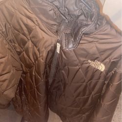 Brown North Face Puffer Jacket 