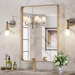 22”X30” Gold Bathroom Mirro