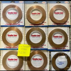 Copper Foil Tape For Stained Glass- 9 Rolls