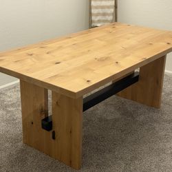 Rustic Knotty Alder & Epoxy Farmhouse Dinning Table
