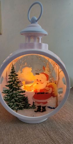 Christmas Santa Scene Lantern