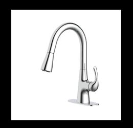Glacier Bay Clare Single Handle Pull Down Laundry Utility Faucet In Chrome, Grey