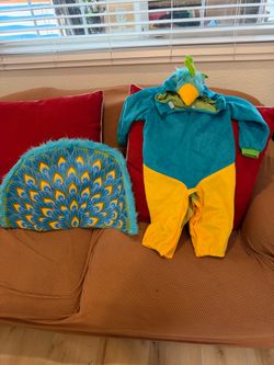 Baby Peacock Halloween Costume with Tail Piece