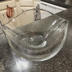 Large, thick glass, heavy Fruit Bowl, Or Can Be Used For Anything Else