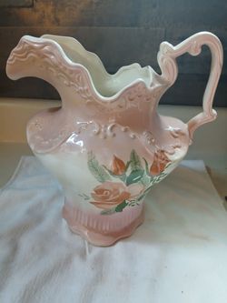 Vintage Arnels pottery water pitcher