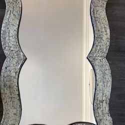 Approx 24x36 Inch Mother Of Pearl Unique Wall Mirror $350