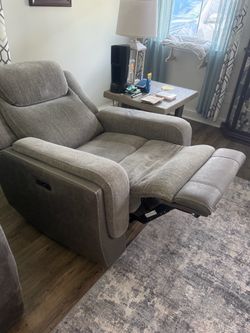 Gray Power Recliner Chair