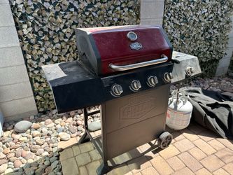 Expert Grill 4-Burner Propane Gas Grill + Covered Side Burner (FULL Propane Tank Included!)