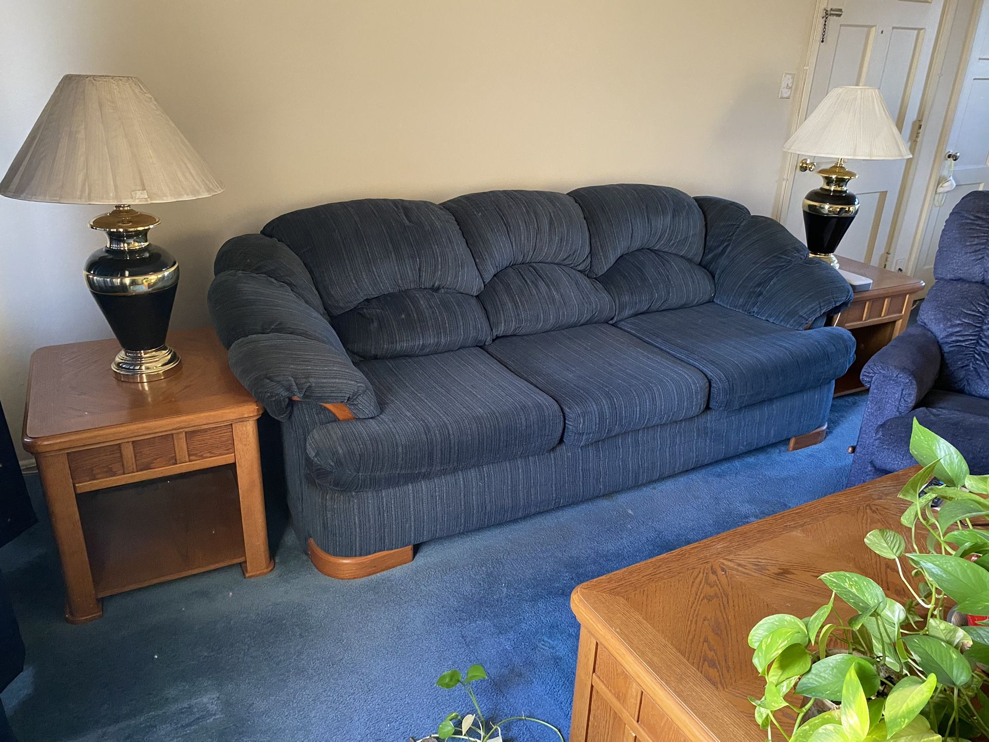 Sofa, Recliner, End Tables, TV Table, Lamps, Living Room Furniture