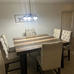 Large Dining Set (6) 3 Feet High