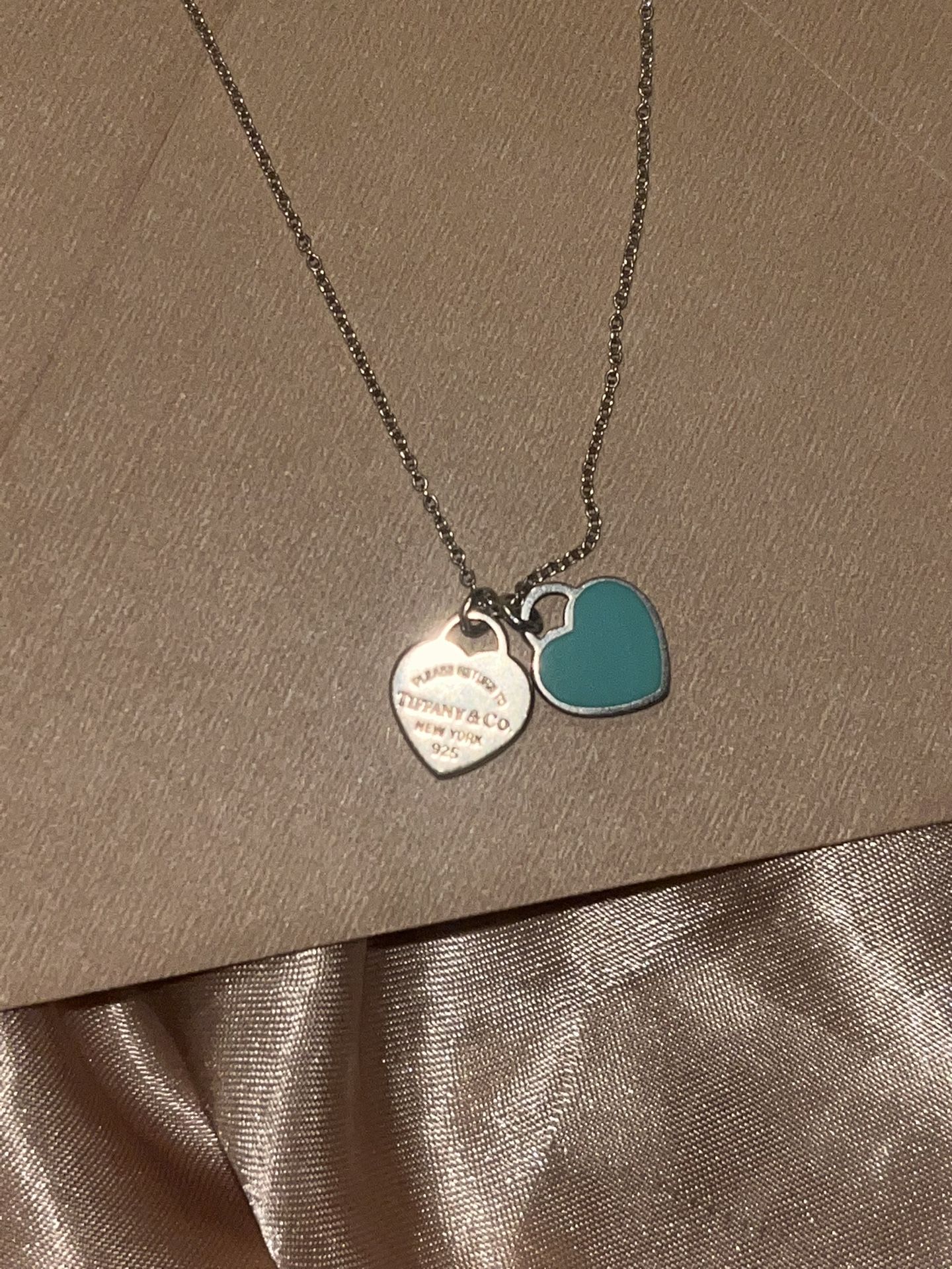 Double Heart Mini Tiffany and Co necklace