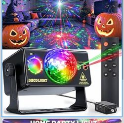 Party Lights Dj Disco Light Disco Ball Light LED Stage Strobe Lights Projector Sound Activated with Remote Control for Parties Club Bar Holiday Christ