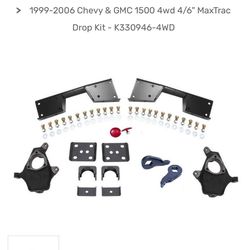 99-06 Maxtrac Chevy Or GMC 4x4   4/6 Drop Kit 