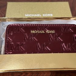 Michael Kors Women's Jet Set Small Zip Around Card Case