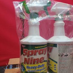 Degreaser Spray NINE 32oz Package Of Three, Desengrazador Spray Nine 32oz Paquete De Tres 