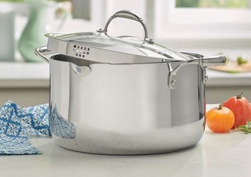 Caldero 11Q  C/Tapa Coladora Tri-Ply. Princess House 