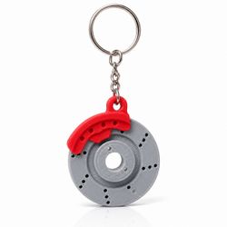 3D Printed Brake Disc Keychain – Car Lover Gift – Custom Red Brake Rotor Keychain