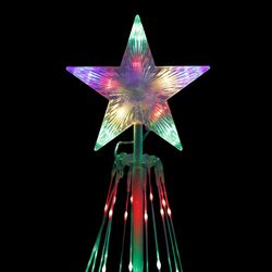 Alpine 48" Multicolor LED Cone Christmas Tree with Star Topper, Fully Assembled
