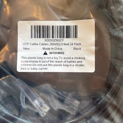 Cat Six Cables 28Awg 24 Pack Of 3 Feet Cable Cables