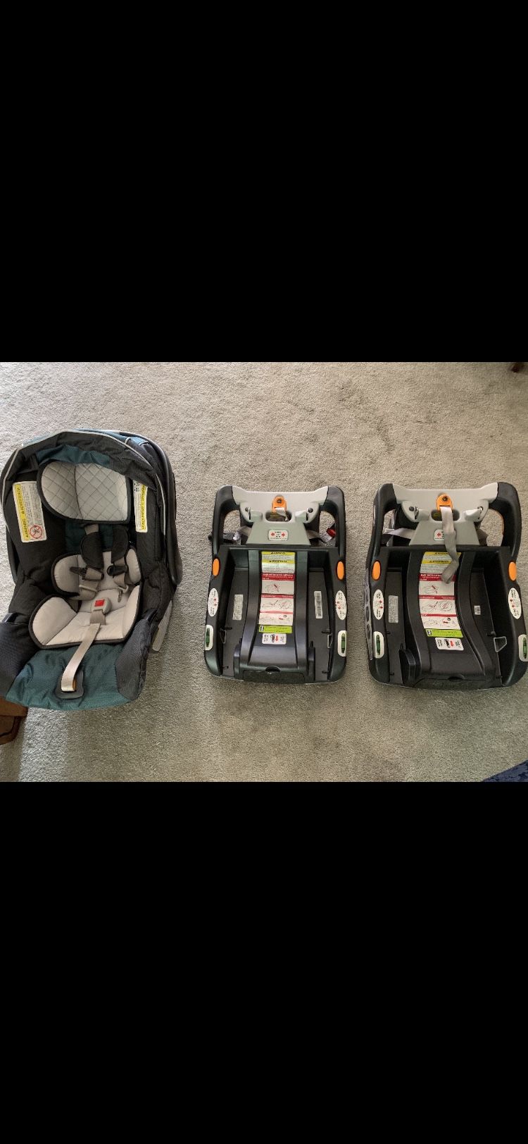 Chicco Keyfit 30 infant Car Seat, 2 Bases, and Stroller
