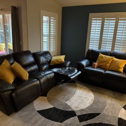 Reclining Leather Sofa & Love Seat  