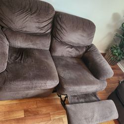 Sofa And Loveseat Super Soft Fabric Recliners