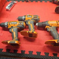 Ridgid 18v 3 Drills Not Hammer 