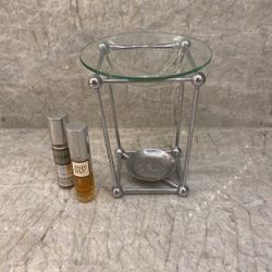 Essential Oil Burner Warmer Metal Tea Light Candle Holder 