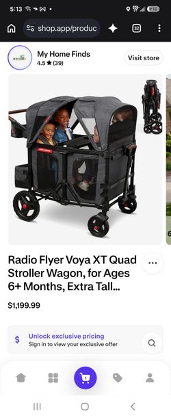 Radio flyer Voya quad wagon stroller
