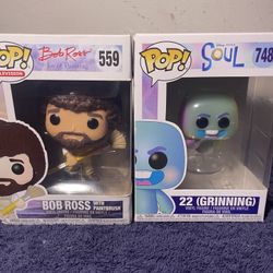 Funko Pop! Vinyl: Bob Ross The Joy of Painting #524 & 22 Grinning Soul Lot of 2