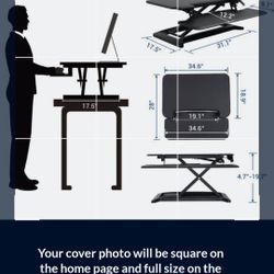 Standing   Desk Riser Flexisport Black