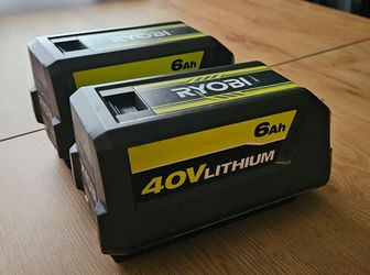 (2) Ryobi 6ah 40V Lithium Battery