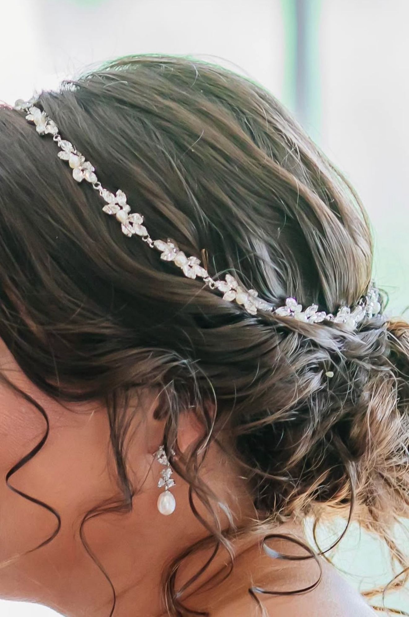 Bel Aire Bridal Halo and Earrings