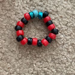 Red, black and blue bracelet