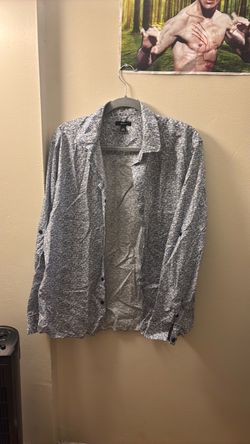 Large blue/white shirt