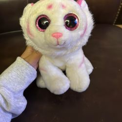 Ty Classics “Tabor” the Pink and White Tiger - No Hang Tag