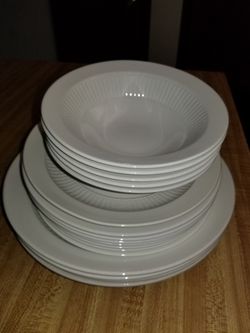 Vintage Adams White Real English Ironstone Wedgewood 19 Pc Set