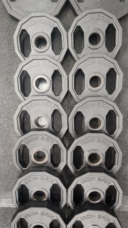 Iron grip weight plates 25s, 10s and 5s - 3rd generation urethane plates