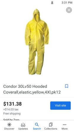 Protective Coveralls 4XL. Read Details