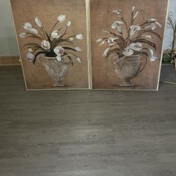 Vintage-Style Floral Wall Art – Set of 2