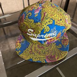 Supreme Gold Paisley Print SnapBack 