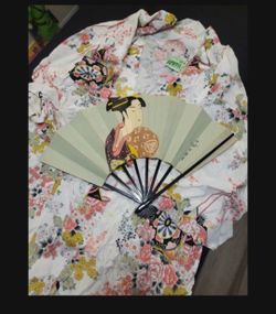 New With Tag Vintage Amita Kimono From Japan With Vintage Fan
