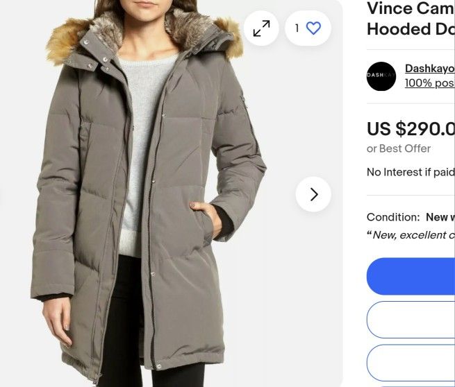 NEW VINCE CAMUTO PARKA COAT! PRESTON & YORK VEST, ADLER COAT