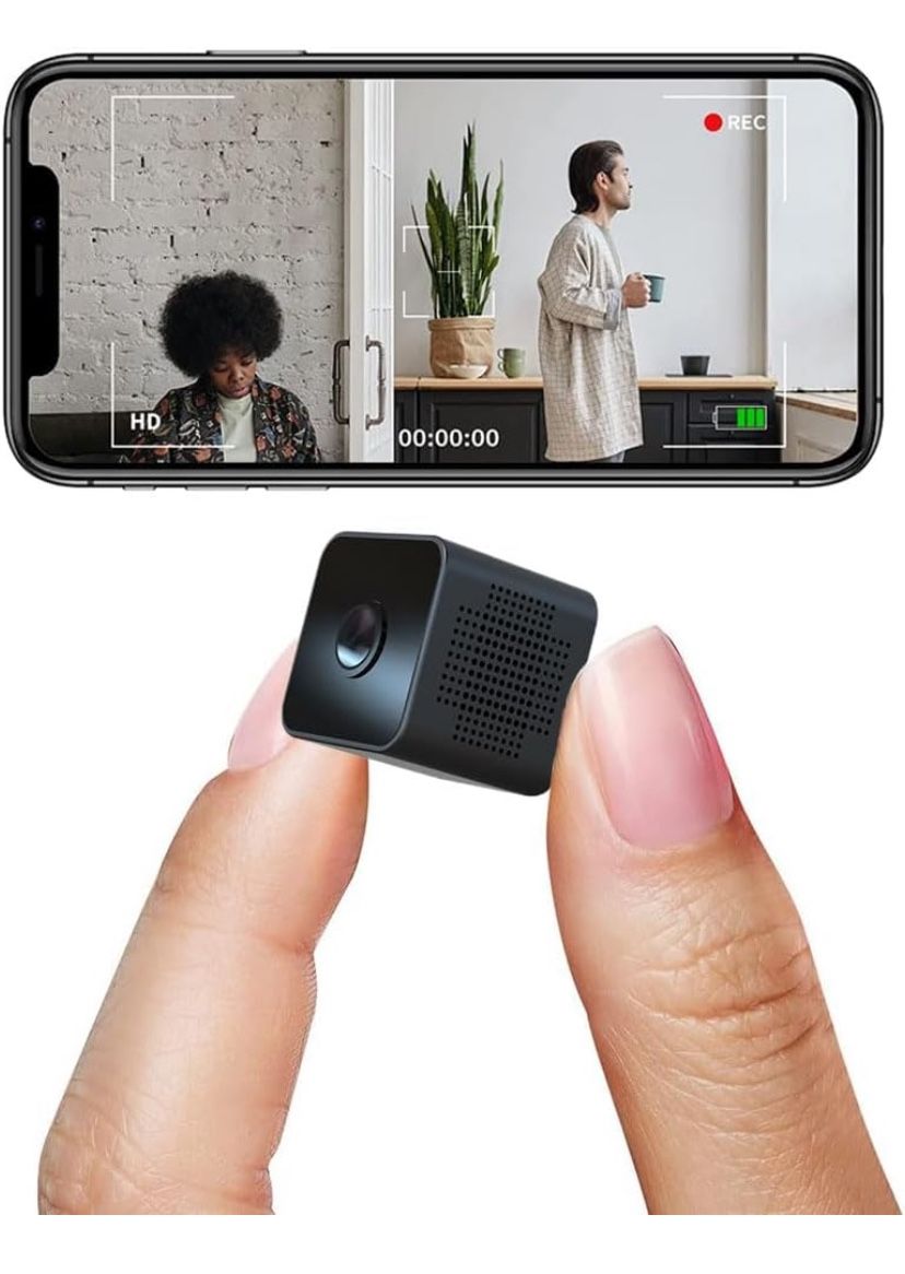 Mini Spy Camera WiFi Wireless Hidden Camera Small 1080P Home Camera, Night Vision Tiny Nanny Cam with Motion Detection Door Dog pet Camera