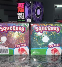 Nee Doh Fuzz Ball and Squeezy Stress Dice