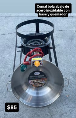 Comal de accero con base i quemador nuevo en especial para freir