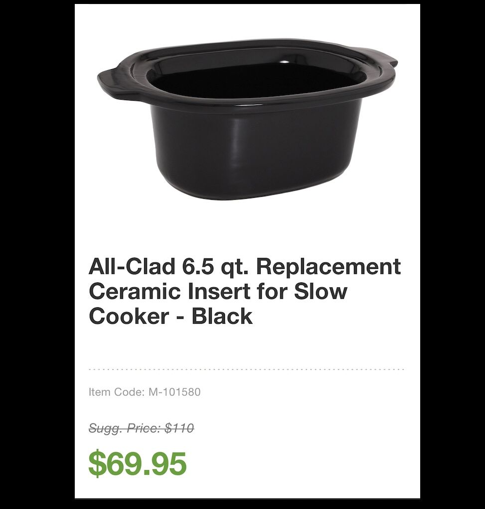 All-clad replacement ceramic insert
