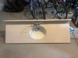 63 inch single sink vanity beige marble vanity top