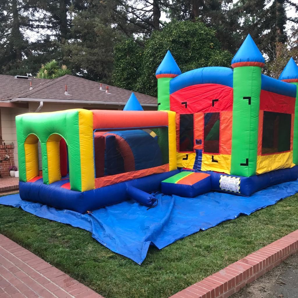 Jumper And Slide With Obstacle Course One Day 180 Not For Sale