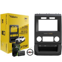 ADS Maestro KIT-FTR1 Dash Kit and T Harness for Select 2015-up Ford Pickups + ADS-MRR2 Interface Module with Sound of Tri-State Car Freshener Bundle 
